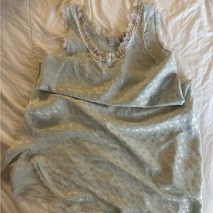 Vintage Lace Trimmed Floral Nightgown